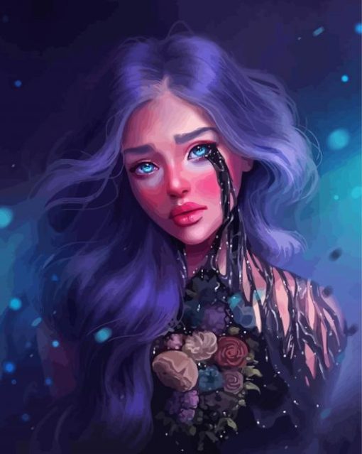 Fantasy Mystical Girl Crying Paint By Numbers