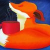 Red Fox With Coffee Paint By Numbers