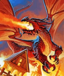 Smaug Fire Drake Paint By Numbers