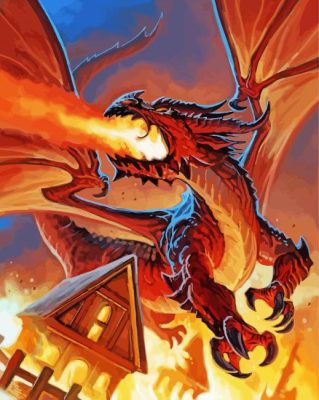 Smaug Fire Drake Paint By Numbers