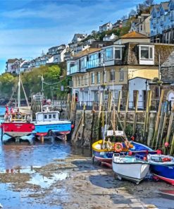 The Looe Harbour paint by numbers