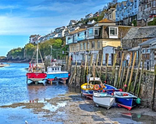 The Looe Harbour paint by numbers