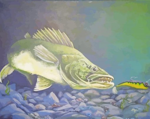 Walleye Fishing Time Art Paint By Numbers