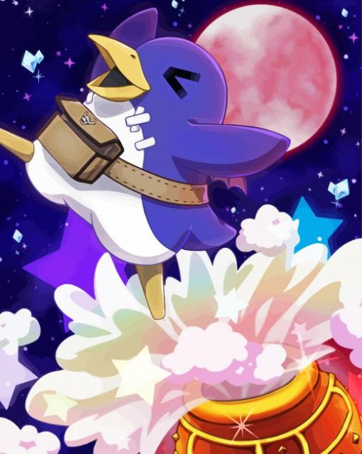 Aesthetic Prinny Game Character Paint By Numbers