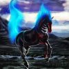 Black Horse In Flames Paint By Numbers