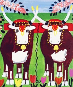 Cows By Maud Lewis Paint By Numbers