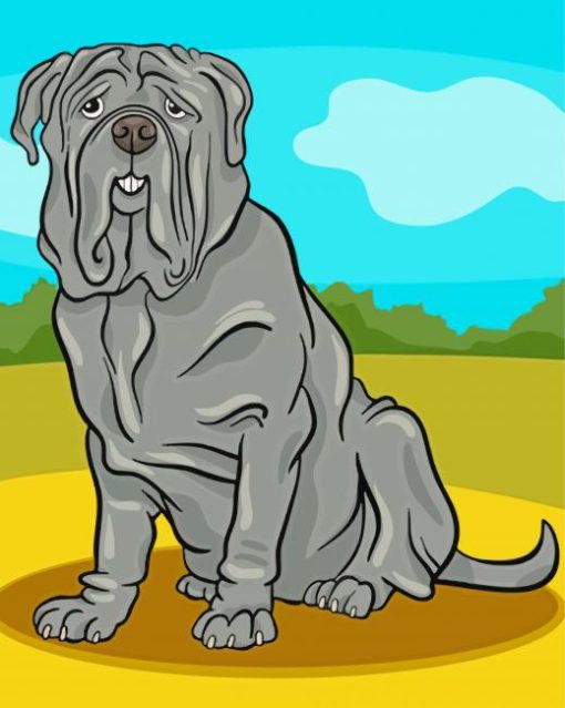 Grey Neapolitan Mastiff Paint By Numbers