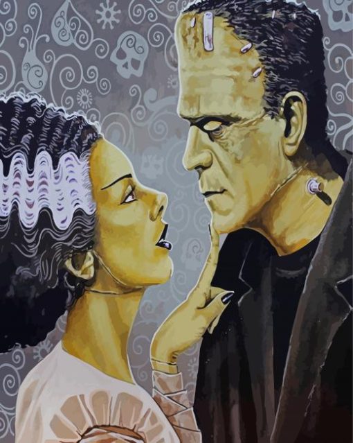 Bride of Frankenstein paint by numbers