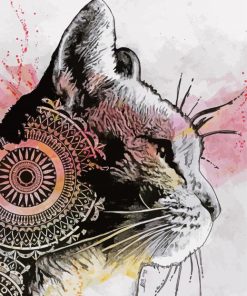 Abstract Mandala Cat Paint By Numbers