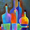 Abstract Glass Bottles Paint By Numbers