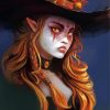 Aesthetic Red Witch Paint By Numbers