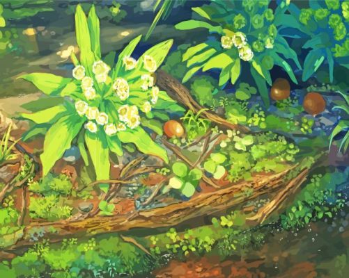 Anime Plants Paint By Numbers