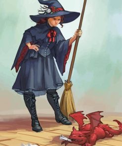 Anime Witch And Dragon Paint By Numbers