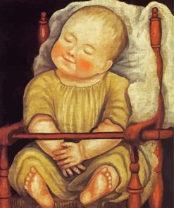 Baby In A Red Chair Paint By Numbers