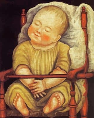 Baby In A Red Chair Paint By Numbers