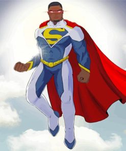 Black Superman Paint By Numbers