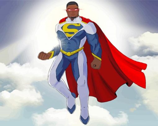 Black Superman Paint By Numbers