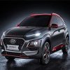 Black And Red Hyundai Kona Paint By Numbers