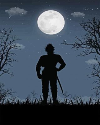 Black Clover Yami Sukehiro Silhouette Paint By Numbers