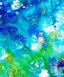 Blue Abstract Ocean Paint By Numbers