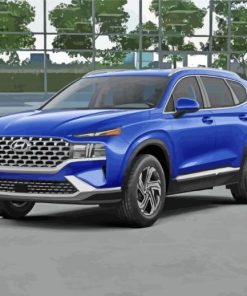 Blue Hyundai Santa Fe Paint By Numbers