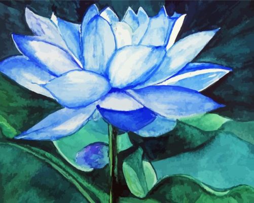 Blue Lotus Paint By Numbers