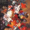 Bouquet Of Flowers In An Urn Van Huysum Paint By Numbers