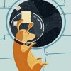 Cartoon Astronaut Dog In Space Paint By Numbers