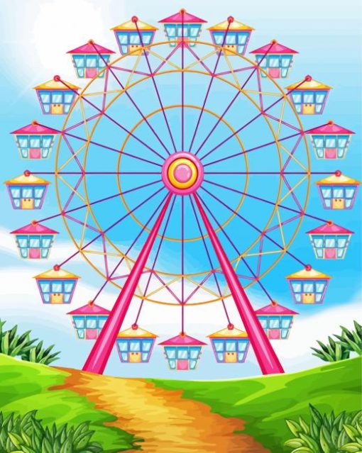 Circus Wheel Paint By Numbers