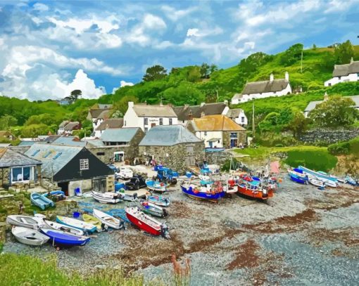 England Cornwall Cadgwith Paint By Numbers