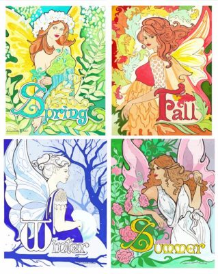 Fairies Seasons Of The Year Paint By Numbers