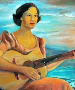 Filipina Guitarist Paint By Numbers
