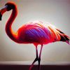 Flamingo Retro Bird Paint By Numbers