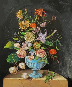 Flowers In Old Vase Paint By Numbers