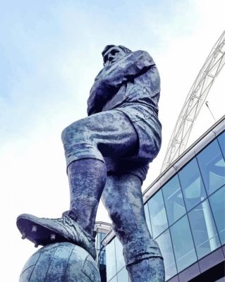 Footballer Bobby Moore Statue Paint By Numbers