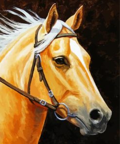 Golden Mare Horse Head Art Paint By Numbers