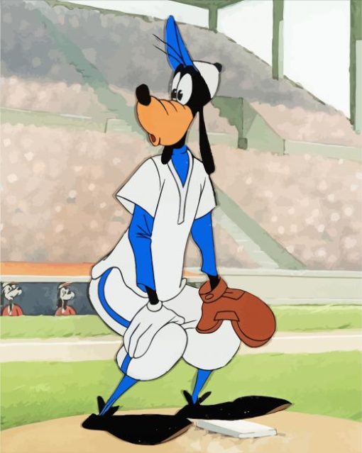 Goofy Baseball Player Paint By Numbers