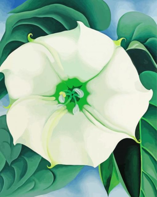 Green Flower Paint By Numbers