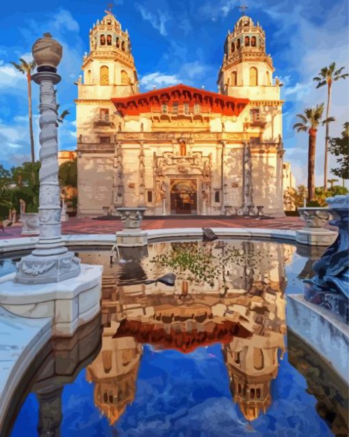 Hearst Castle Reflection Paint By Numbers