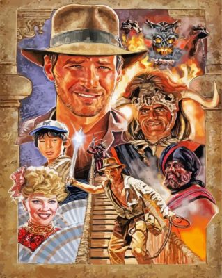 Indiana Jones And The Temple Of Doom Adventure Movie Paint By Numbers