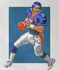John Elway American Footballer Art Paint By Numbers