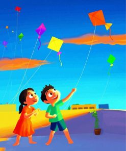 Kites Flying Art Paint By Numbers