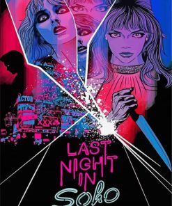 Last Night In Soho Poster Art Paint By Numbers