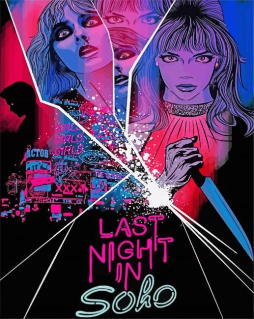 Last Night In Soho Poster Art Paint By Numbers