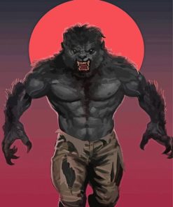 Moonlight Wolfman Paint By Numbers