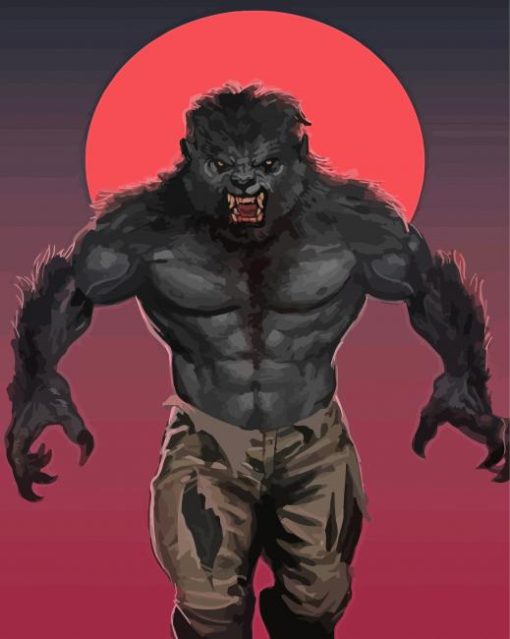 Moonlight Wolfman Paint By Numbers