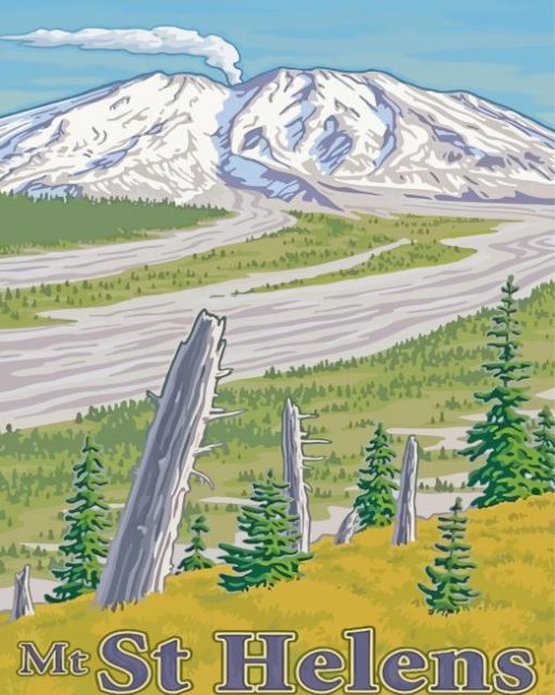Mount St Helens Poster Paint By Numbers