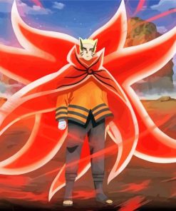 Naruto Nine Tails Sage Mode Chakra Paint By Numbers