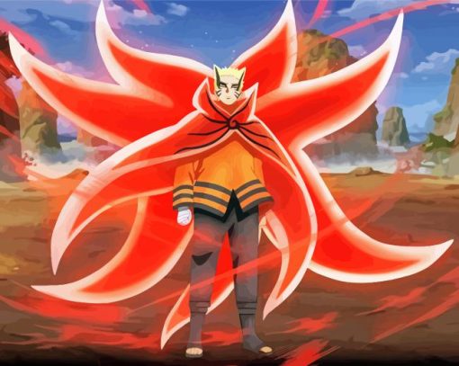 Naruto Nine Tails Sage Mode Chakra Paint By Numbers