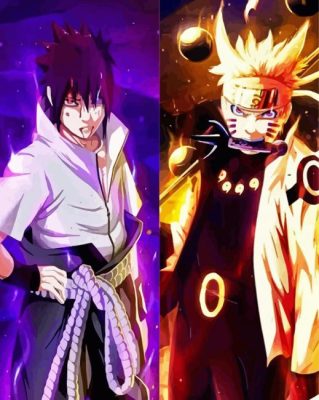 Naruto Vs Sasuke Evil Anime Paint By Numbers